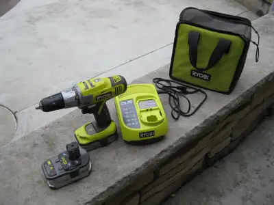 Ryobi Cordless Drill, Charger, and Bag, View more