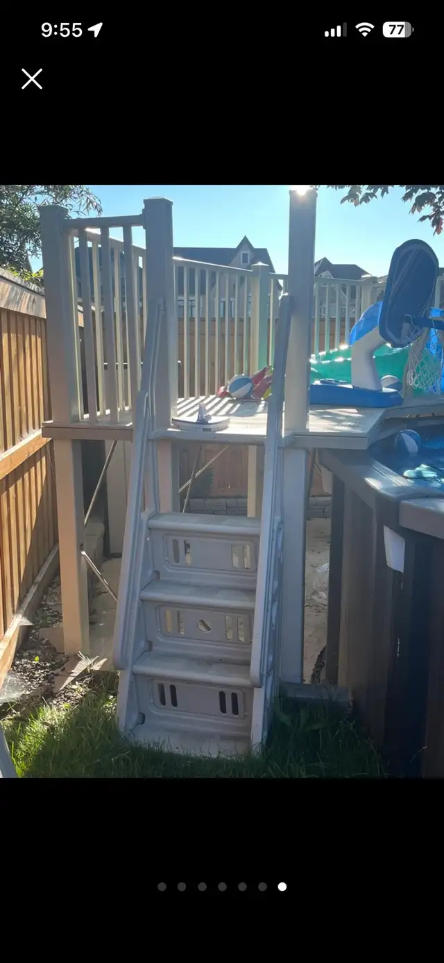 VinylWorks 5' x 13.5' Resin Pool Deck w/ Steps & Safety Gate in Hot Tubs & Pools in Oshawa / Durham Region - Image 8