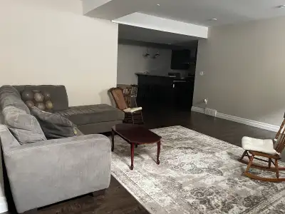 Spacious & bright built basement with 2bedrooms and 1bathroom shared. Currently, one room is availab...