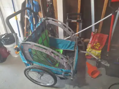 2-in-1 Double Child Bike Trailer & Stroller - Great Condition, View more
