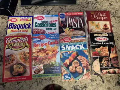 Assorted soft cover Cookbooks. Set of 8, View more