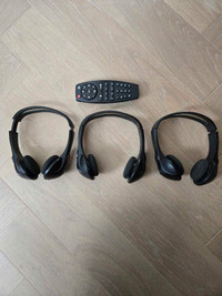 OEM GMC Yukon Chevy Cadillac Escalade HEADPHONES (3)  + Remote