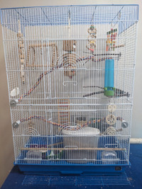 Large bird cage and accessories