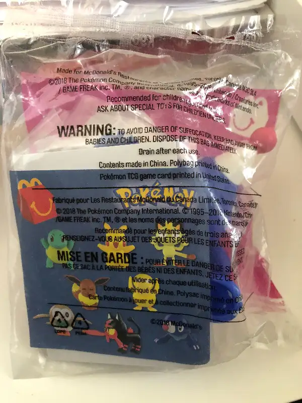 2018 Pokémon Popplio toy - McDonald’s - NIP62864744047873121