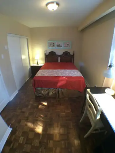 *Available move-in on Aug 1st • fully furnished Queen-size bedroom: big windows, closets, desk in sp...