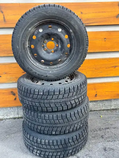 Selling 4 Toyo winter tires on steel rims in excellent condition. Tires are 225-60-16 and have 10/32...