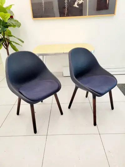 Ikea BALTSAR Navy Blue Dining Chairs (4 Available), View more