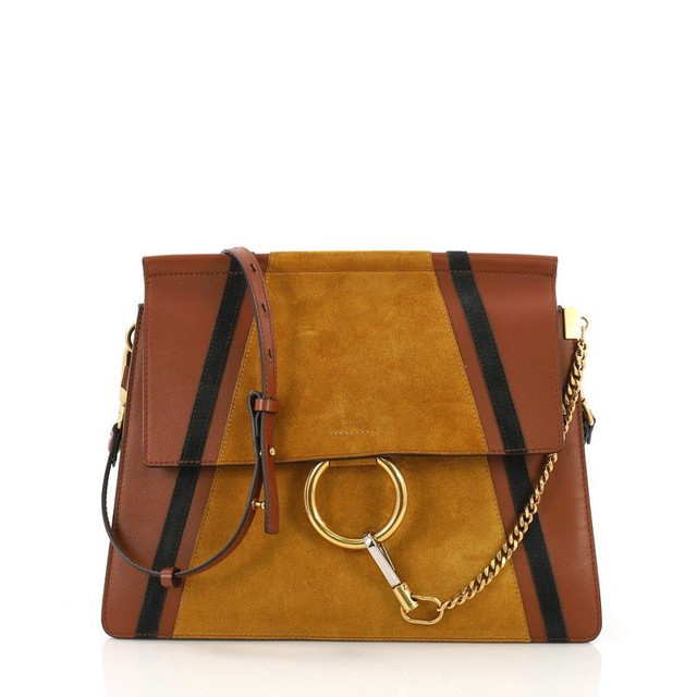 Chloé Faye Medium Patchwork Leather & Suede Shoulder Bag in Women's - Bags & Wallets in Charlottetown