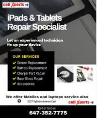 iPads and Tablets repairs Starting from 39$