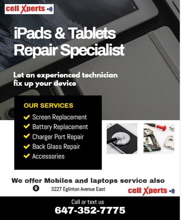 iPads and Tablets repairs Starting from 39$ in iPads & Tablets in City of Toronto