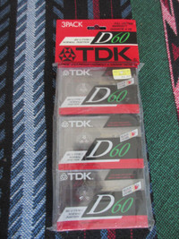 TDK D60 Cassette tapes 3-pack new in original package $12