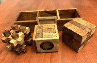3D Wooden Puzzles - set of 3
