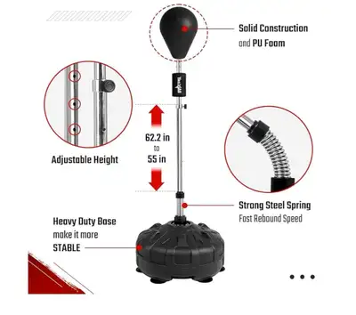 SEALED - Brand New in Box Yes4All Pedestal Punching Bag w/ Stand, View more