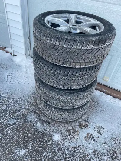 Selling winter tires and rims with censors 2000$ package of a 20222 mustang tires gave very low mile...