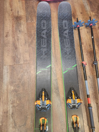 Touring Skis - head kore 105, 171 length with marker kingpins