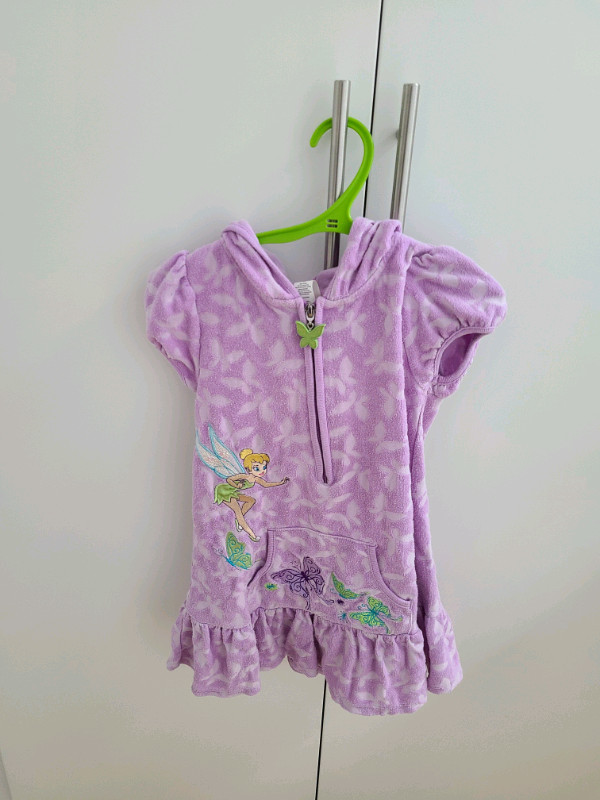 Tinkerbell Terry Cloth Hooded Cover-Ups For Kids Swimsuit in Clothing - 5T in Calgary