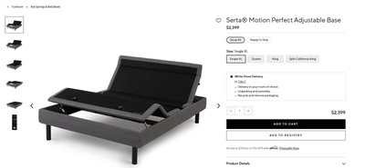 Serta® Motion Perfect Adjustable Base Twin XL, View more