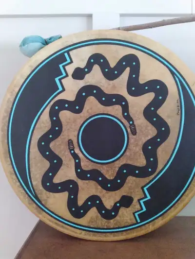 Taos Indigenous 14" hand drum, View more