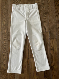 Youth Small Baseball Pants - White