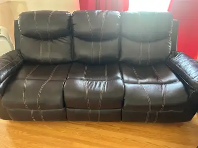 Reclining sofa and love seat, View more