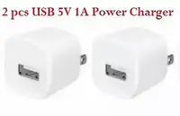 2pcs for $5 brand new USB DC5V 1A AC110-240V power wall charger