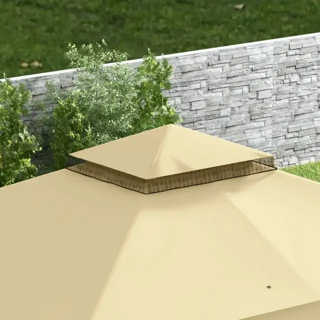 10' x 12' Double Roof Patio Gazebo Canopy, Outdoor Gazebo Shelte in Patio & Garden Furniture in Markham / York Region - Image 9