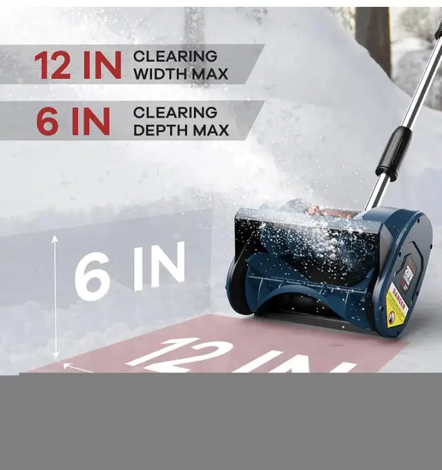 Enhulk Snow Shovel | 12 inch - Cordless - New in Snowblowers in Mississauga / Peel Region - Image 4