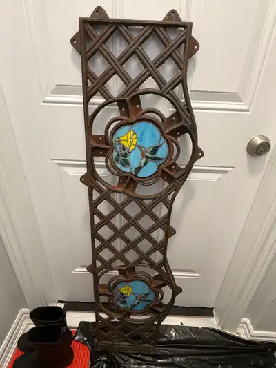  Cast Iron Stained Glass Hummingbird Flower Decor garden b, View more