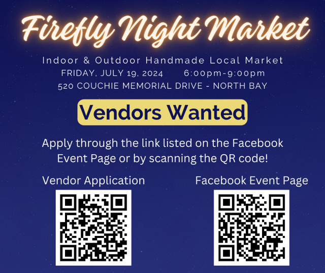 Firefly Handmade Night Craft Market in Events in North Bay