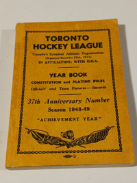 Vintage Rare Toronto Hockey League Year Book Season 1948/49 EX