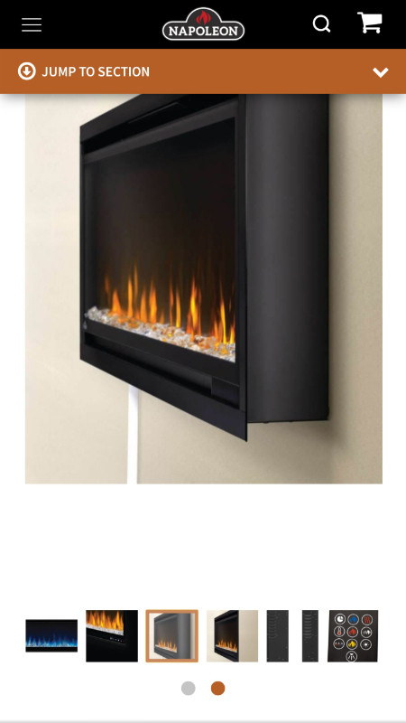 ALLURAVISION 42" Slimline Electric Fireplace in Fireplace & Firewood in City of Toronto