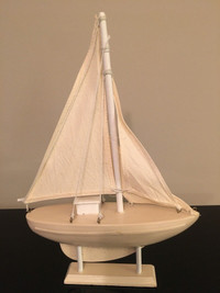 Nautical Wooden Boat - Cream Colour