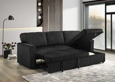Brand new corduroy sofa bed with cash on delivery, View more