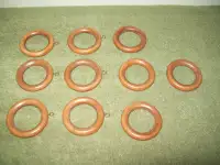 Solid wood curtain rings set of 10