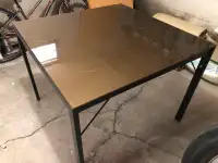 Gold Top Glass Table