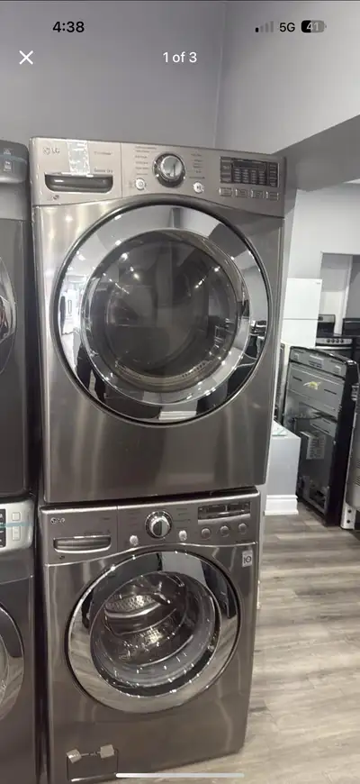 LG stackable dryer and washer combo, View more