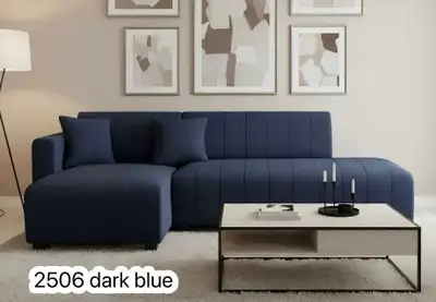 Brand New Dark Blue Wool Sectional , View more