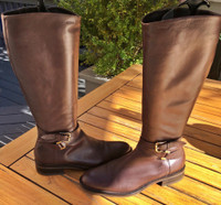 ❤️GEOX BRAND NEW Stunning leather chocolate brown riding boots