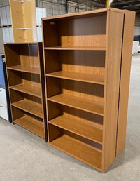 Wood laminate 4 and 5 shelf bookcase (15 avail)