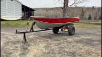 Aluminum boat and motor