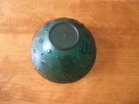 Bol vert en plastique (15 cm de diamètre, 8 cm de hauteur)
