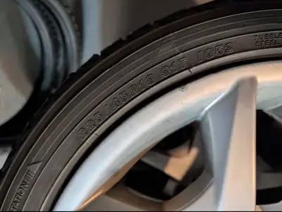 5x112 Yokohama IceGuard Winter tires with a lot of tread left. BMW M rims, small amount of curb rash...