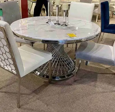 Round marble dining table on sale now!, View more