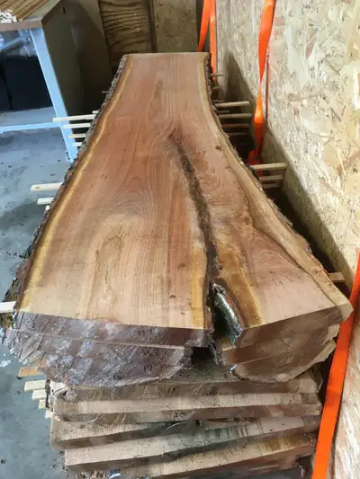 Cherry live edge lumber, View more
