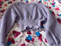 Brand New Cropped Sweater- size Large