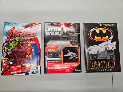 Selling three brand new, unopened Metal Earth 3D Metal Model Kits. These are incredibly detailed, DI...