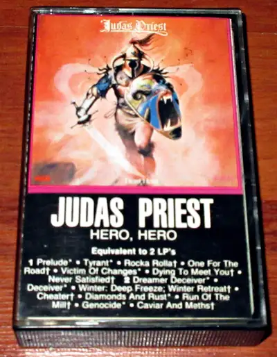Cassette Tape :: Judas Priest – Hero, Hero $15 Dollars A1 Prelude A2 Tyrant A3 Rocka Rolla A4 One Fo...
