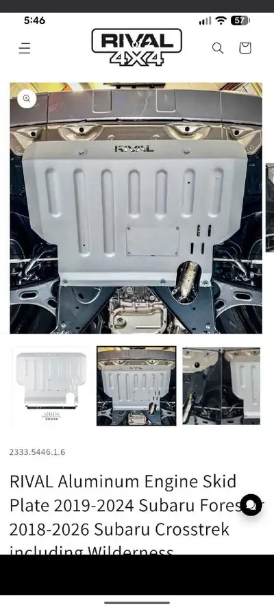 Protect your Subaru's undercarriage with this Rival Aluminum Engine Skid Plate, designed for 2019-20...