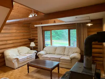 Available March 1. 2 bedroom, 2 bath Log Home at $1177 rent. Located between Terrace and Hazelton in...