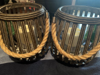 Allen Bamboo Candle  Lanterns